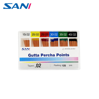 Endodoncia dental Gutta Percha Puntos del dentista 02/04/06/F1-F5