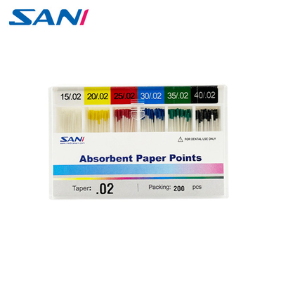 Un buen precio. Papel de punta de percha de Gutta Dental Papel de punta de absorción de papel de punta de punta de taper 02/04/06/F1-F5 en línea